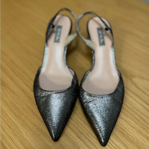 SJP by Sarah Jessica Parker Glitter Slingback Heels - Size 40 (US 9.5) - Picture 7 of 13